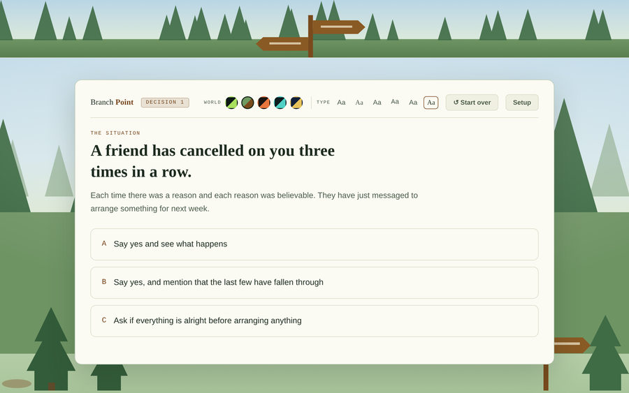 Screenshot of Branch Point
