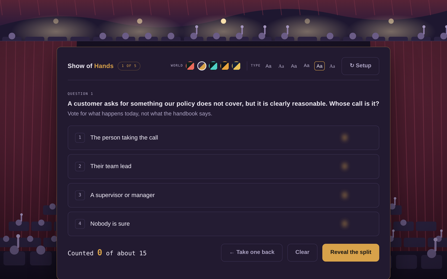 Screenshot of Show of Hands