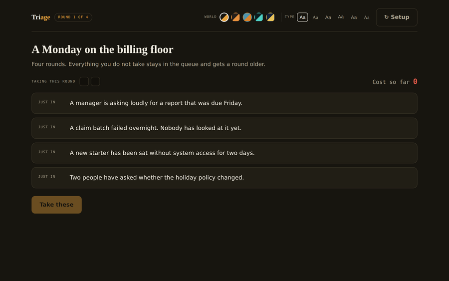 Screenshot of Triage