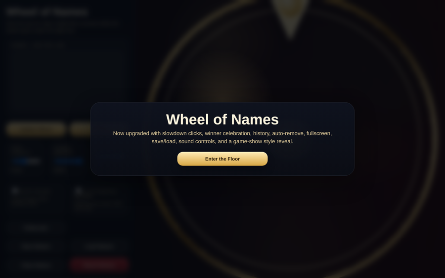 Screenshot of Wheel of Names — Random Picker
